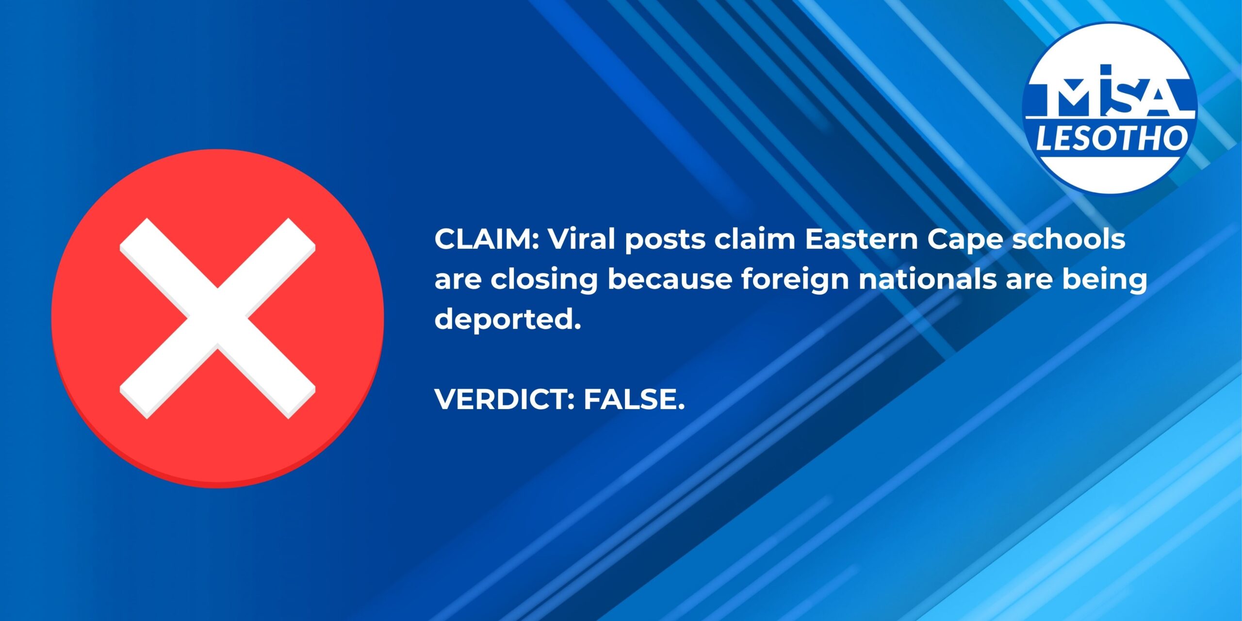 FALSE: School closure in Eastern Cape isn’t due to deportation of foreign nationals
